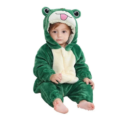 MICHLEY Carniva Baby Rompers Winter Clothes Flannel Hooded Bodysuits Pajamas Animals Overall Jumpsuit For Girls BoysK ids