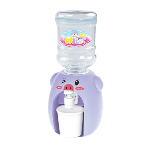 Mini Children Water Dispenser Toy Cute Cartoon Water Juice Milk Drinking Fountain Pretend Play Kitchen Toys for Boys Girls Gift