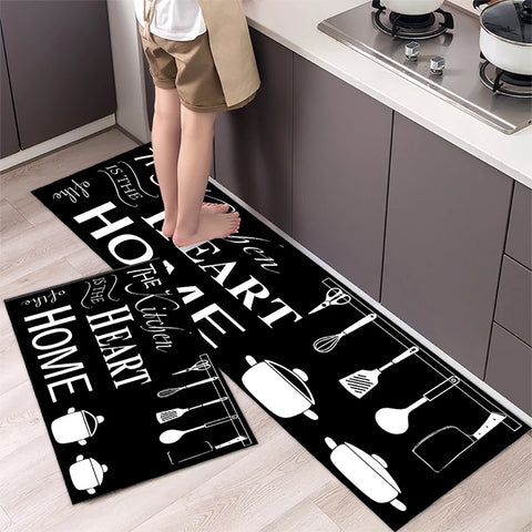 Non-slip Kitchen Mat Long Rugs Crystal Velvet Carpet for Living Room Absorbent Foot Mats Bedroom Doormat Alfombra Small Rugs