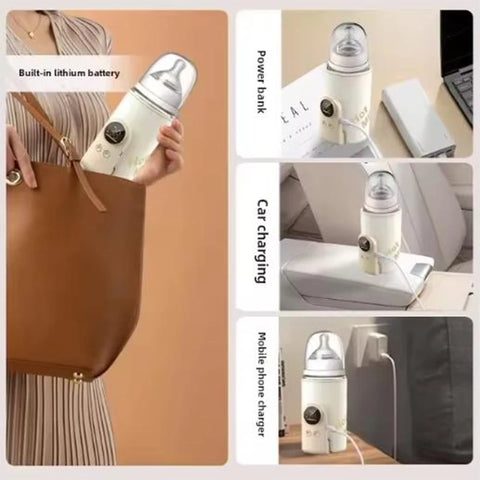 USB Multifunctional High-capacity Baby Feeding Bottle Smart Temperature Control Warmer Screen Newborn Baby Bottle Warmer Sleeve