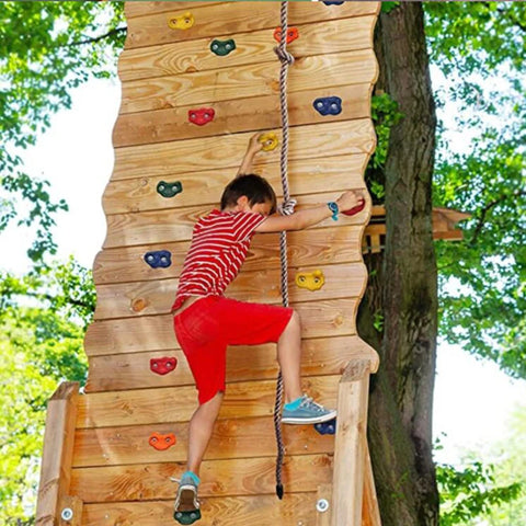 10Pcs Plastic Children Kids Rock Climbing Wood Wall Stones Hand Feet Holds Grip Kits Indoor Outdoor Climbing Toys Child Games