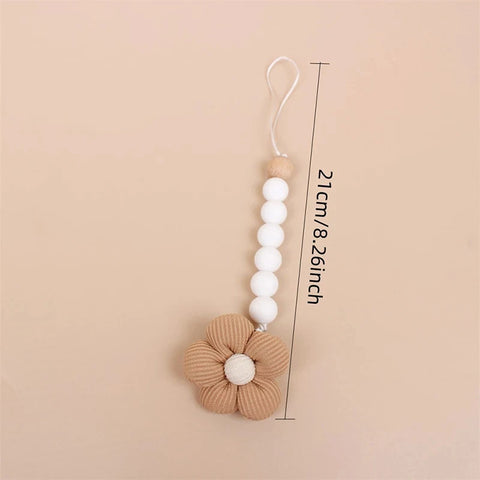 Cute Baby Silicone Flower Pacifier Chain Newborn Baby Accessories Pacifier Clip Pacifier Chain Teether Loss Prevention Chain