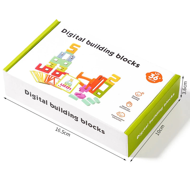 20PCS Wooden Number Stacking Blocks,Montessori STEM Educational Toys,Toddler Learning Gift for Boys Girls Ages 3-8 Years