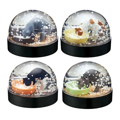 Kawaii Capsule Toys KITAN WaterDomeFactory Cute Cat Litter Snow Globe Tiger Calico Kitten Anime Miniature Decor Gashapon Figures