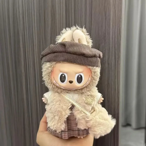 17cm Labubu V2 V1 Trendy Clothes Outfit Accessories Idol Doll Clothing for Kid Gift Labubu Ropa