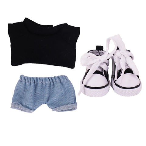 Doll Clothes Set For labubu 17cm Plush Doll Accessories Girl's Toys Birthday And Christmas Gifts