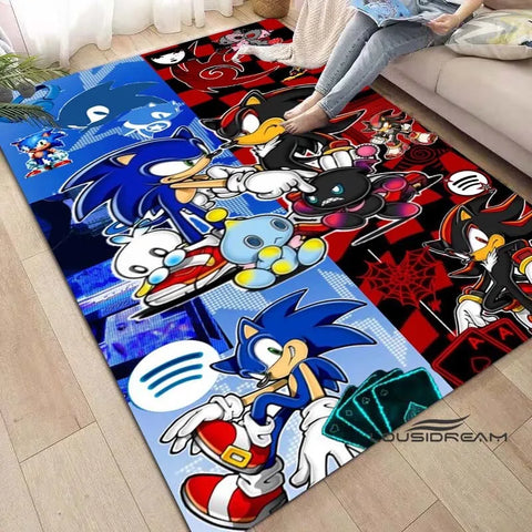Anime Characters S-Sonic Carpet for Living Room Home Sofa Decoration,Children Game Large Decor Floor Mat Yoga Mat Large Carpet
