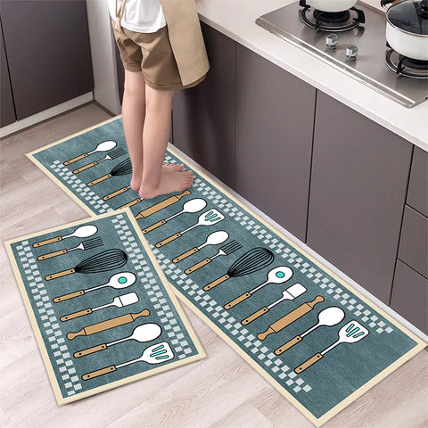 Kitchen Floor Mat Bedroom Living Room Long Bedside Area Rug Hallway Soft Washable Carpet Anti Slip Bathroom Entrance Doormat