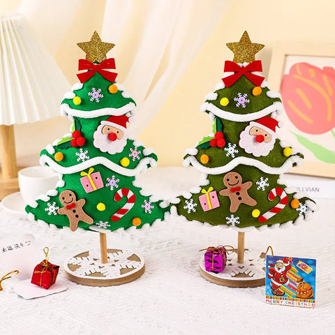 DIY Christmas Tree Crafts Kits for Children Christmas Decoration Handmade Toys Puzzle Craft Kit Children Toys Christmas Gifts