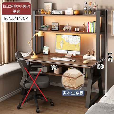 Computer Study Desk With Storage Bookshelf Office Workstation Organizer Desk for Home Students Professionals Length 100/120cm