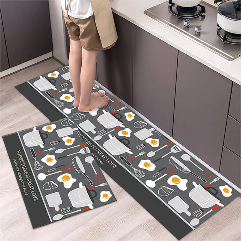 Non-slip Kitchen Mat Long Rugs Crystal Velvet Carpet for Living Room Absorbent Foot Mats Bedroom Doormat Alfombra Small Rugs