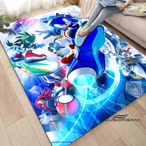 Anime Characters S-Sonic Carpet for Living Room Home Sofa Decoration,Children Game Large Decor Floor Mat Yoga Mat Large Carpet