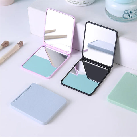 Foldable Makeup Mirror Portable Double-Sided Mirror Student Dormitory Desktop Small Gift Wholesale