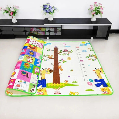 200cm*180cm Thick Baby Crawling Play Mats Cartoon Lion Giraffe Folding Mat Carpet Play Mat for Children's Safety Mat Rug Playmat