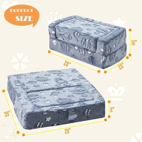 Kids Nugget Play Couch 3-in-1 Modular Toddler Couch Baby Couch Foam Armchair Children Convertible Sectional Sofa