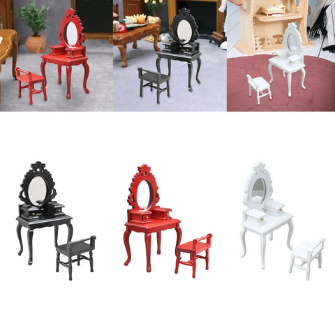 Simulation Mini Vanity Set Furniture Toy for Miniature Dollhouse Furniture