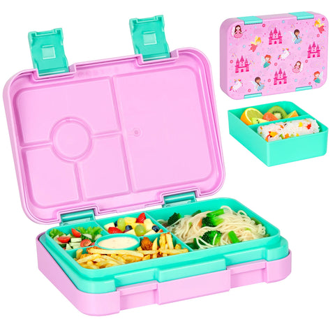 1100ml Cartoon Printed Lunch Box Microwavable Bento Box Interlayer Leakproof Storage Box Hermetic Containers Students School