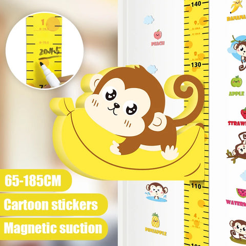Removable 3d Three-dimensional Cartoon Height Stickers Self-adhesive Children's Magnetic Suction Baby Height Wall Stickers