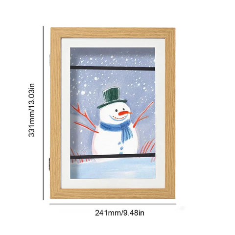 A4/A6 Children Art Frame Wooden Replaceable Photo Display for Poster Photo Drawing Paintings Pictures Display Home Decoration