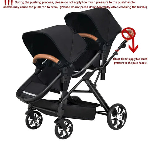 2025 NEW Twin stroller 3in1 with car seat trolley baby carriage Double Baby stroller for two children Foldable Lightweight