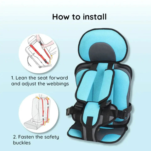 Adjustable Child Safety Seat Mat for Baby Car Seat – Soft and Breathable Chair Pad for Kids 6 Months to 12 Years Old