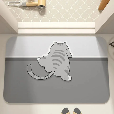 Cute cartoon dog pattern bathroom absorbent carpet kitchen home decoration bedroom living room entrance door floor mat