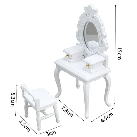 Simulation Mini Vanity Set Furniture Toy for Miniature Dollhouse Furniture