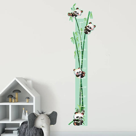 Cartoon Animals Height Measure Wall Sticker Unicorn Dinosaur Wallpaper For Kids Room Nursery Child Growth Ruler Growth Chart