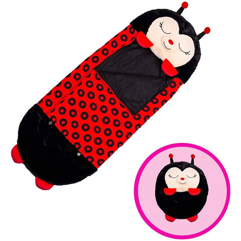 Children's Cartoon Sleeping Bag with Pillow for Birthday Gift Kids Comfy Plush Warm Sleepy Sack Animal Boys Girls Soft Sleepsack