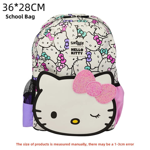 Hot Sales New Australia Smiggle Hello Kitty Cartoon Series Children School Bag Anime Backpack Student Gift
