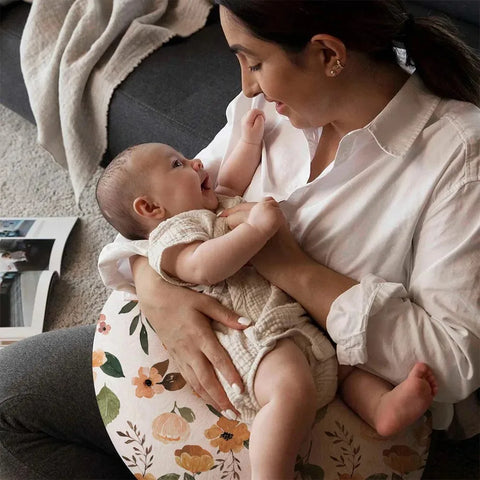 Newborn Breastfeeding Pillow Printed Cotton Comfortable U-Shaped Waist Supports Cushion Propping Baby and Pregnancy Pillows