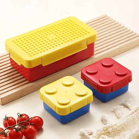 Building Block Lunch Box Color Building Blocks Splicing Sealed Lunch Box Fruit Salad Bento Box Food Storage Containers VIE LENTE