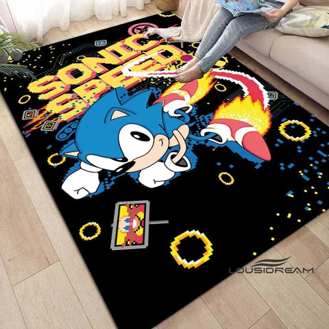 Anime Characters S-Sonic Carpet for Living Room Home Sofa Decoration,Children Game Large Decor Floor Mat Yoga Mat Large Carpet