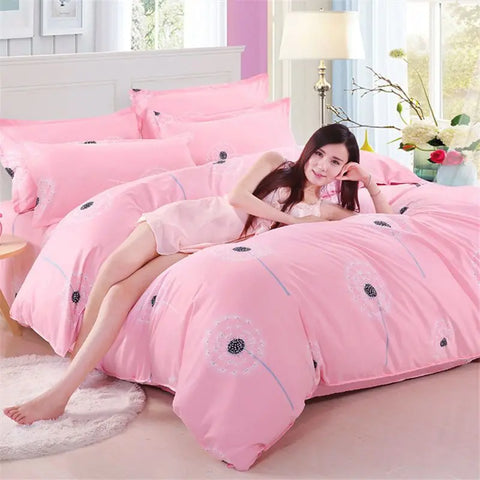 Brushed Duvet Bedding Set, Single Quilt Covers, Warm Bed Sheets, Pillowcases, Double Quilt Covers, Autumn, Winter