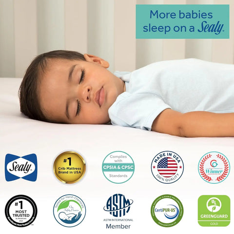 Baby Flex Cool Breathable Hypoallergenic 2-Stage Dual Firm Waterproof Baby Crib Mattress & Toddler Bed Mattress, Cotton