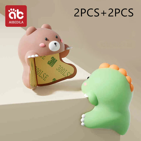 AIBEDILA Children Silicone Anti-collision Angle Cartoon Cute Safety Protection Corner Table Paste Sets of Baby Safety Protection