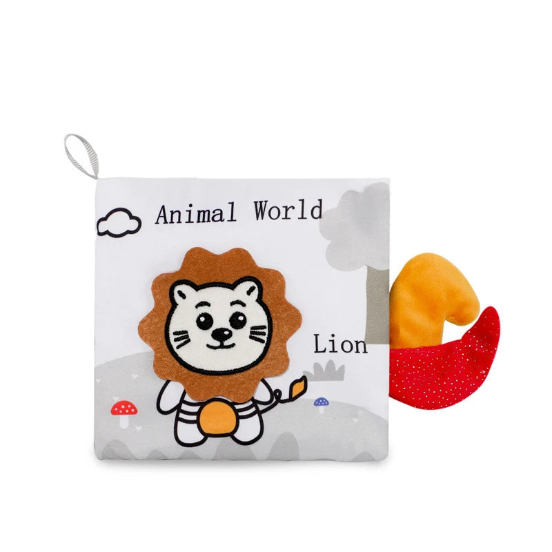 Soft Baby Books 3D Touch Feel High Contrast Cloth Book Early Learning Montessori Sensory Stroller Toys for Infant Toddler Gifts