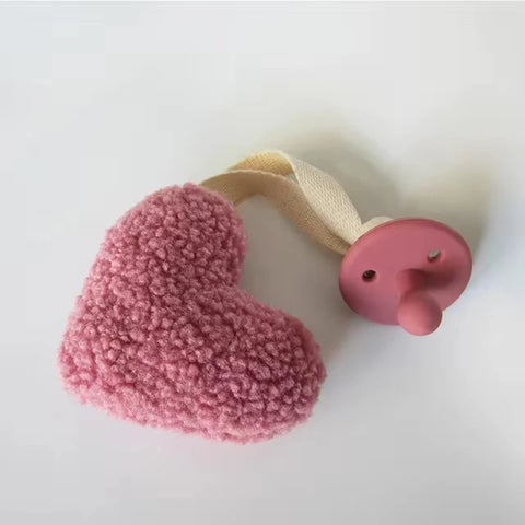 Baby Pacifier Clip Sherpa Star Moon Infant Newborn Pacifier Chain Silicone Nipple Soother Dummy Holder BPA Free Baby Accessory