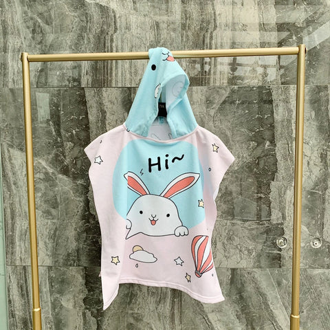 Baby Cartoon Printing Bathrobe Girls Unicorn Beach Towel Boy Shark Dinosaur Bath Towel Kids Hooded Cape Towel Children Bath Item