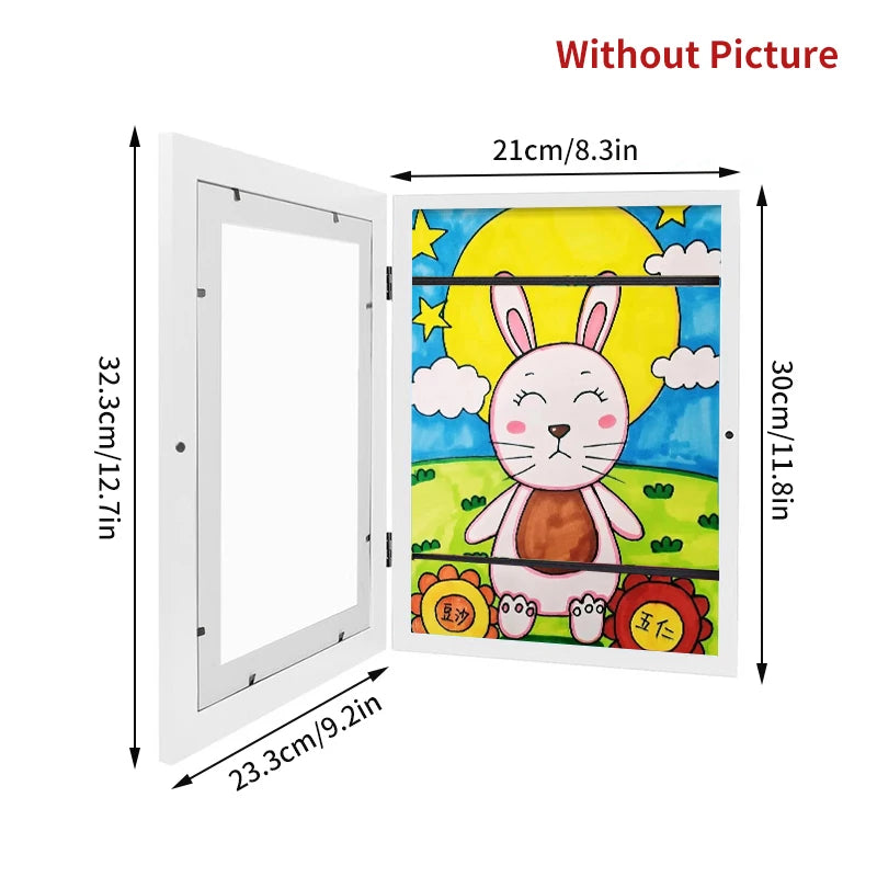 Kids Art Frames Kids Artwork Flip Frame Changeable for Picture Display Children School Drawing Projects Storage Hanging Decor