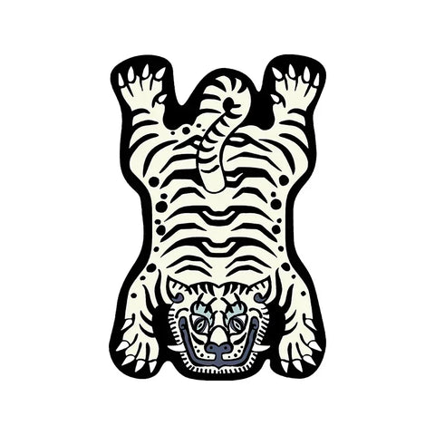 VIKAMA Creative Cartoon Tiger Rug Cute Animal Living Room Children's Bedroom Bed Blanket Home Decor Kitchen Balcony Floor Mat