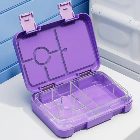 1100ml Cartoon Printed Lunch Box Microwavable Bento Box Interlayer Leakproof Storage Box Hermetic Containers Students School