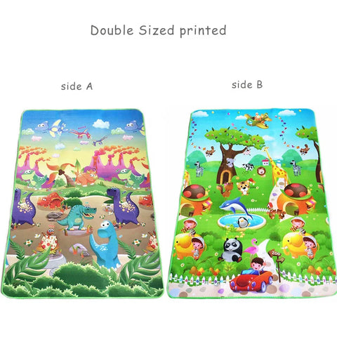 Baby Play Mat Doubel Sided Animals Kids Rug Educational Toys for Children Soft Floor Toddler Crawling Carpet Game Activity Gym