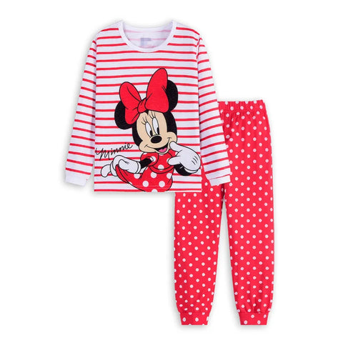 New Spring Autumn Children's Clothing Sets Mickey Cartoon Minnie girl boy Pajamas Kids Set Boys Sleepwear Baby Girls Pyjamas