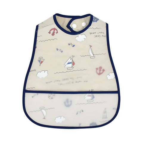 2023New Cartoon Pattern EVA Waterproof Pocket Lunch Feeding Bibs Adjustable Baby Bibs Cute Children Baby Apron Kids Burp Cloths