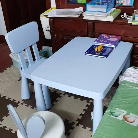 Non-Slip Learning Desk and Chair Set for Kindergarten Thickened Game Table for Baby Dining Furniture Early Education Essentials