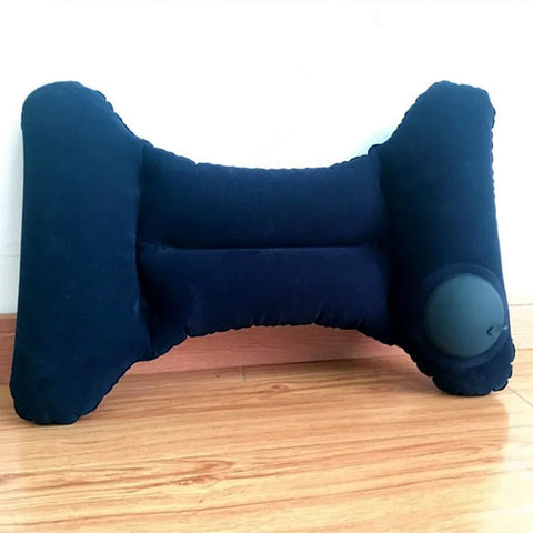 Inflatable Travel Nursing Waist Pillow, Blow Up Lumbar Body Back Support Pillow for Airplane Long Flight Journey Travel Airplane