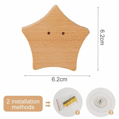 1pcs Animal Wooden Hooks Cute Room Decor Hook Wall Keychain Coat Hook Home Door Wood Hook Hanger Kitchen Accessories Gadget