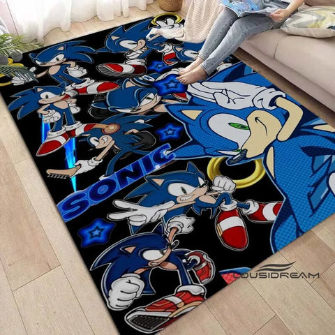 Anime Characters S-Sonic Carpet for Living Room Home Sofa Decoration,Children Game Large Decor Floor Mat Yoga Mat Large Carpet