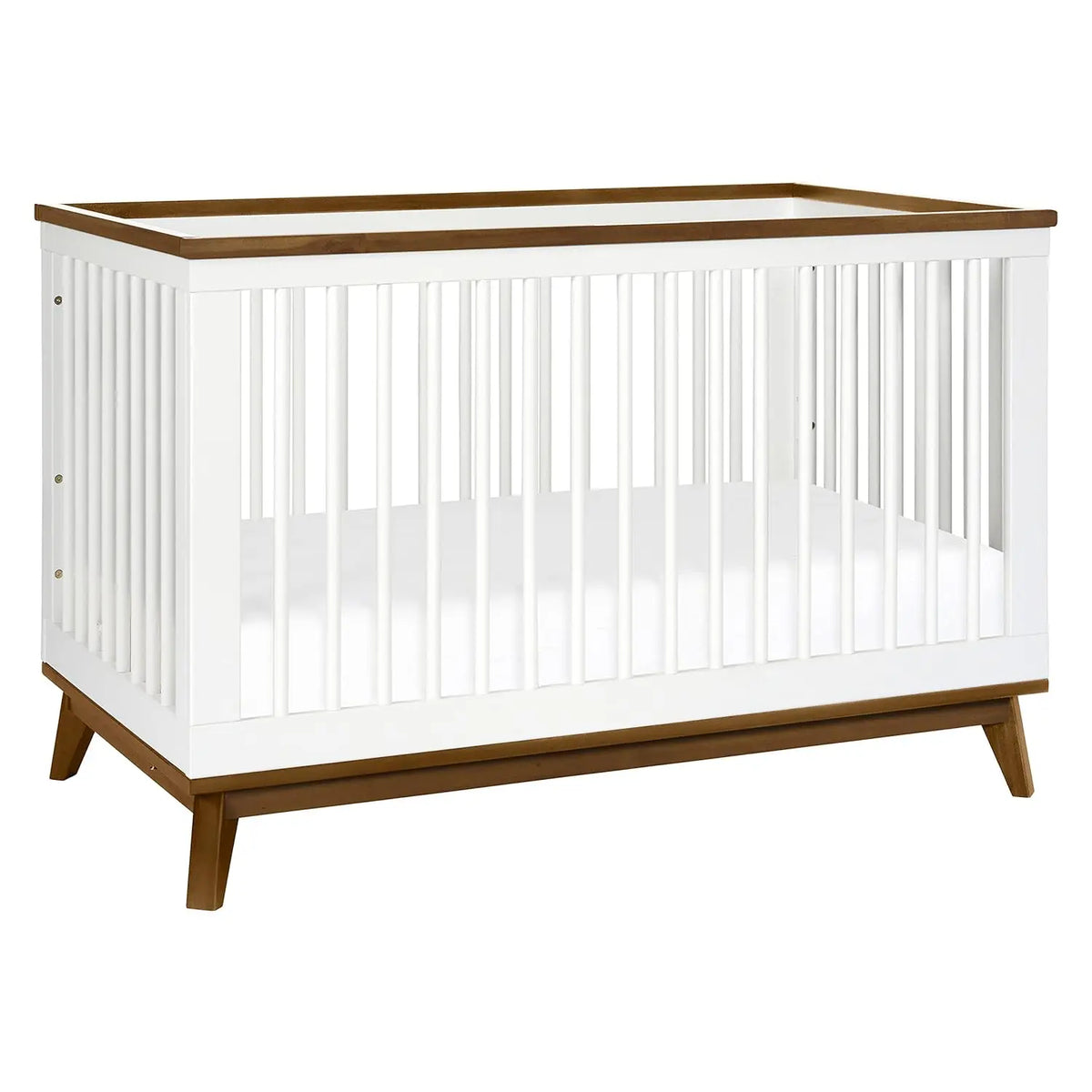 Scoot 3-in-1 Convertible Crib with Toddler Bed Conversion Kit in Natural Walnut, Greenguard Gold Certified